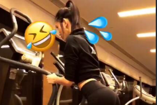 奚梦瑶晒健身视频，身穿紧身裤秀完美身材